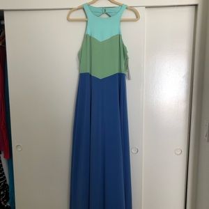 London Times multi colored maxi dress.